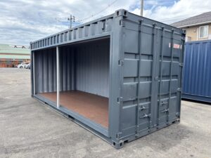 【東北】中古20ft　左パネルフルサイドシャッター付きコンテナ【U3225144】