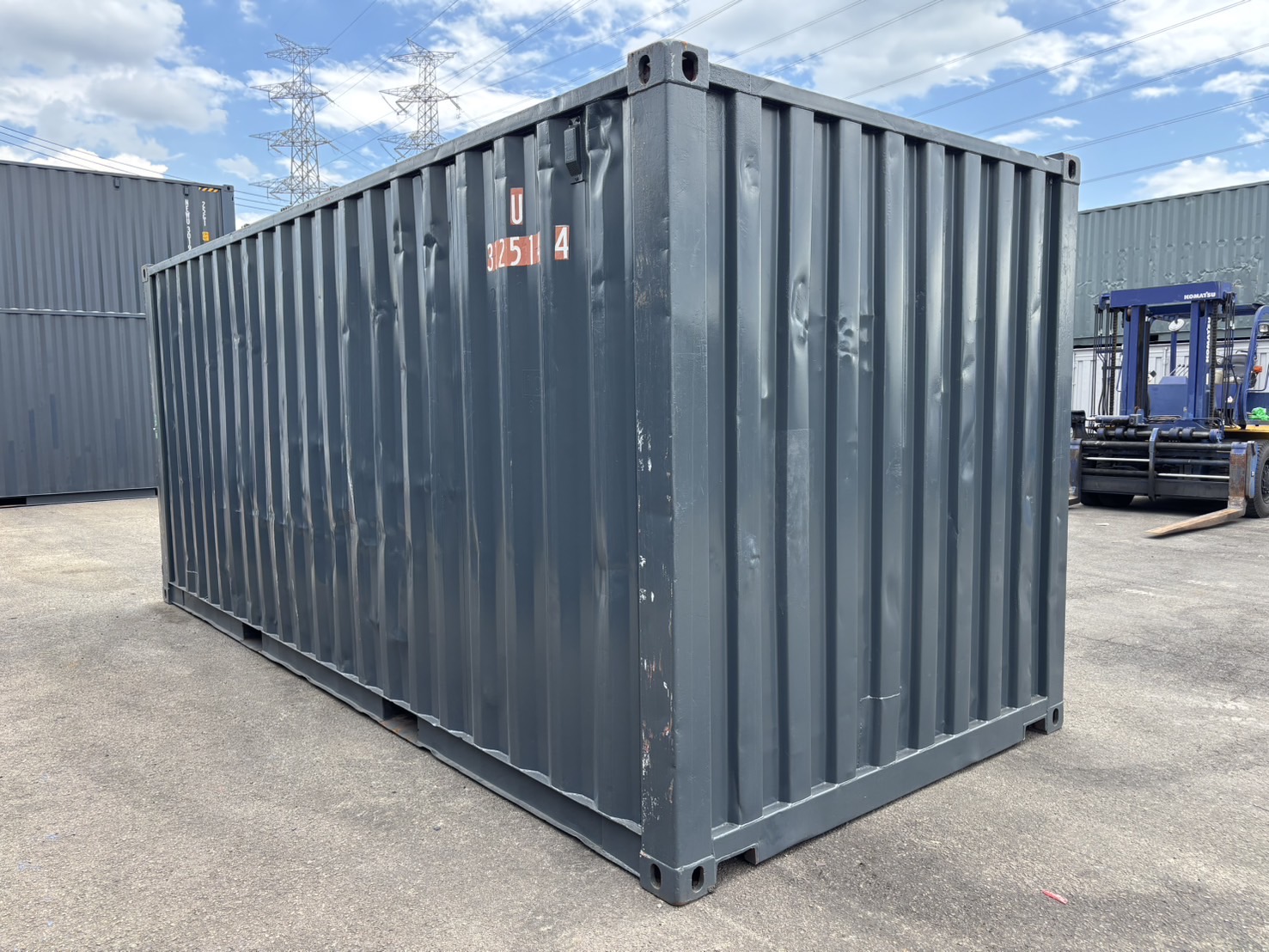 【東北】中古20ft　左パネルフルサイドシャッター付きコンテナ【U3225144】