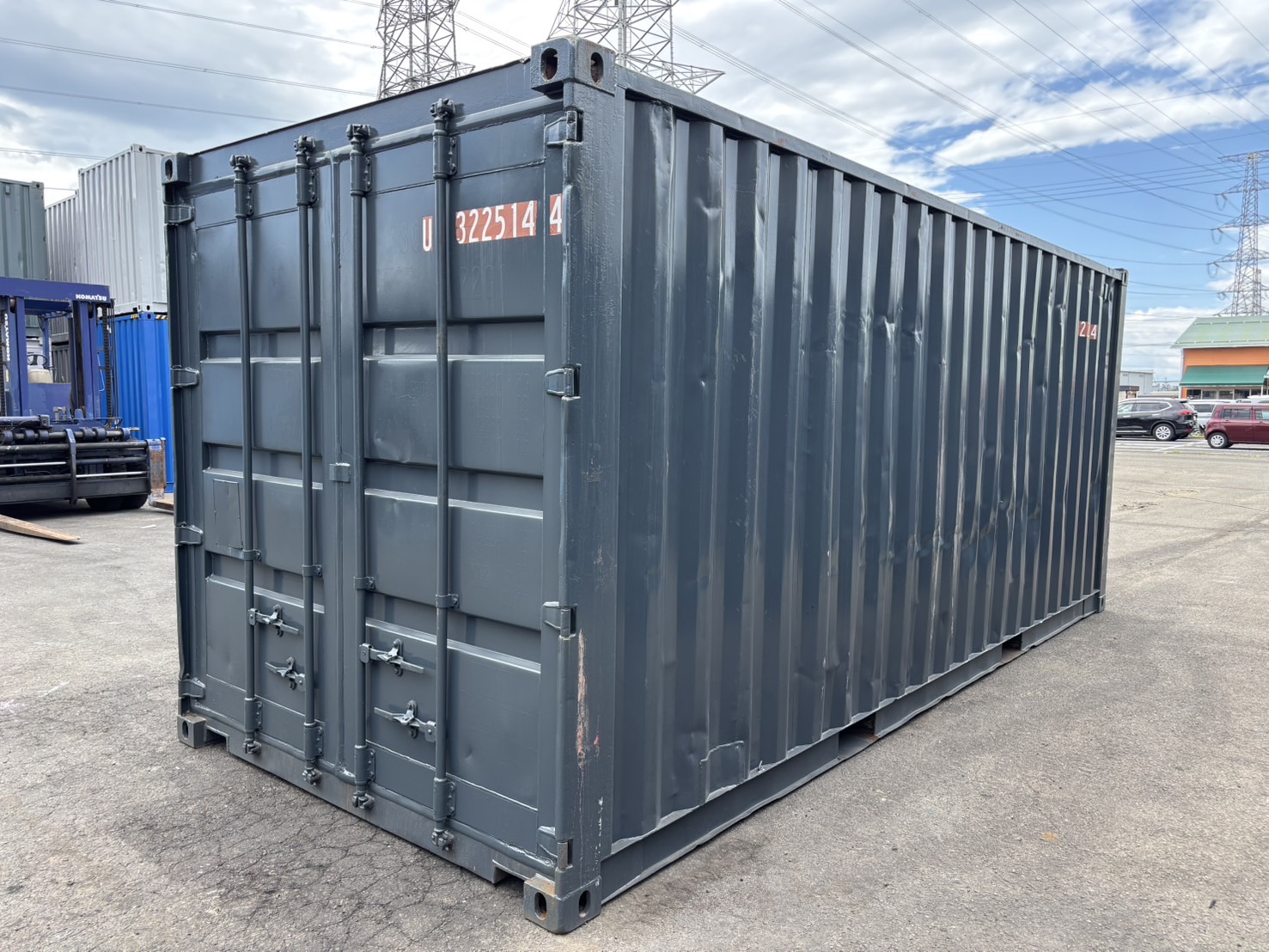 【東北】中古20ft　左パネルフルサイドシャッター付きコンテナ【U3225144】
