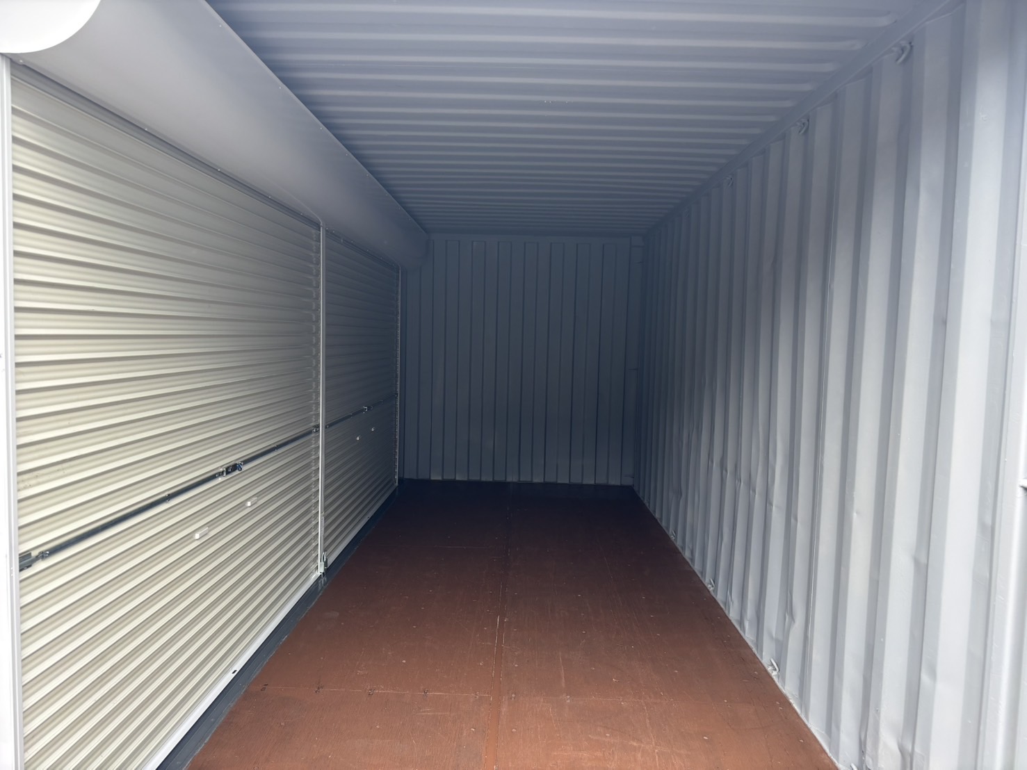 【東北】中古20ft　左パネルフルサイドシャッター付きコンテナ【U3225144】