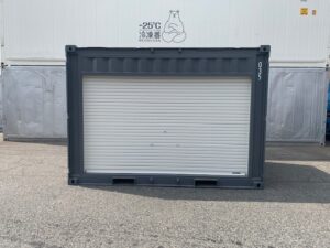 【神戸】中古12ftドライスチールコンテナ　シャッター付き/紺色塗装　TKCU035