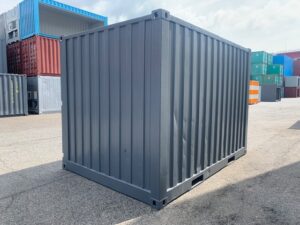 【神戸】中古12ftドライスチールコンテナ　シャッター付き/紺色塗装　TKCU035