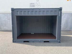 【神戸】中古12ftドライスチールコンテナ　シャッター付き/紺色塗装　TKCU035