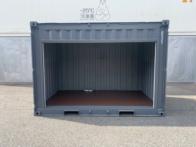 【神戸】中古12ftドライスチールコンテナ　シャッター付き/紺色塗装　TKCU035
