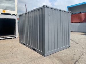 【神戸】中古12ftドライスチールコンテナ　シャッター付き/紺色塗装　TKCU016