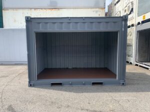 【神戸】中古12ftドライスチールコンテナ　シャッター付き/紺色塗装　TKCU016