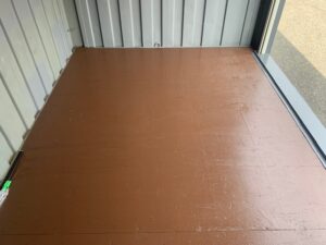 【神戸】中古12ftドライスチールコンテナ　シャッター付き/紺色塗装　TKCU016