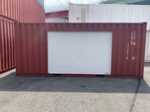 【神戸】中古20ft ドライスチールコンテナ 右パネル3mシャッター付き TKCU2573919