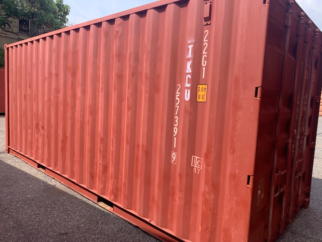 【神戸】中古20ft ドライスチールコンテナ 右パネル3mシャッター付き TKCU2573919