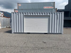 【神戸】中古20ft ドライスチールコンテナ 左パネル3mシャッター付き TKCU2072227