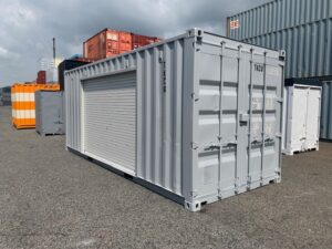 【神戸】中古20ft ドライスチールコンテナ 左パネル3mシャッター付き TKCU2072227