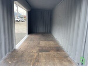 【横浜】中古20FTドライスチールコンテナ　外装塗装・左パネル3mシャッター付き(U1887776)