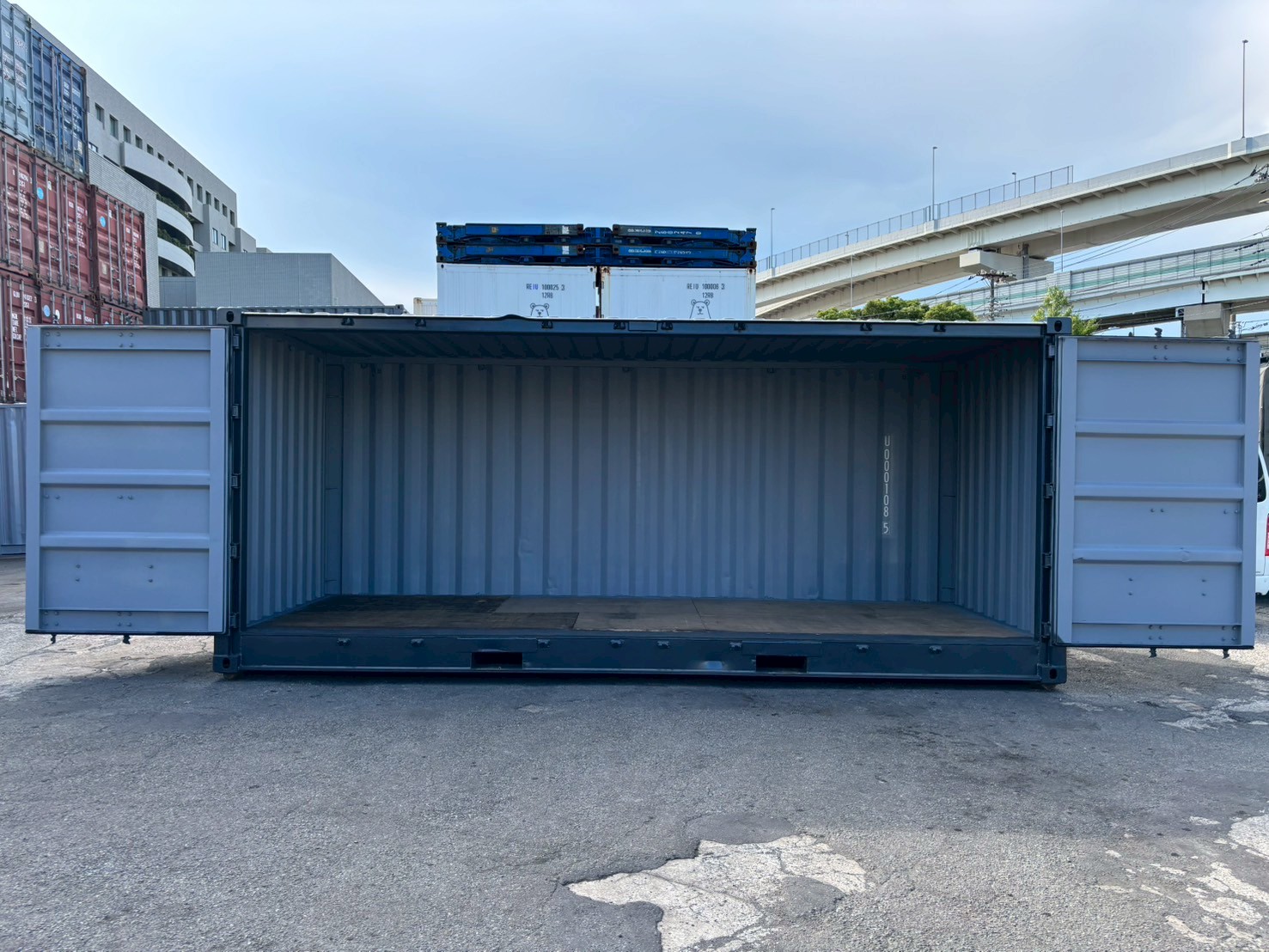 【横浜】中古20FT フルサイドオープンコンテナ(U0001085)