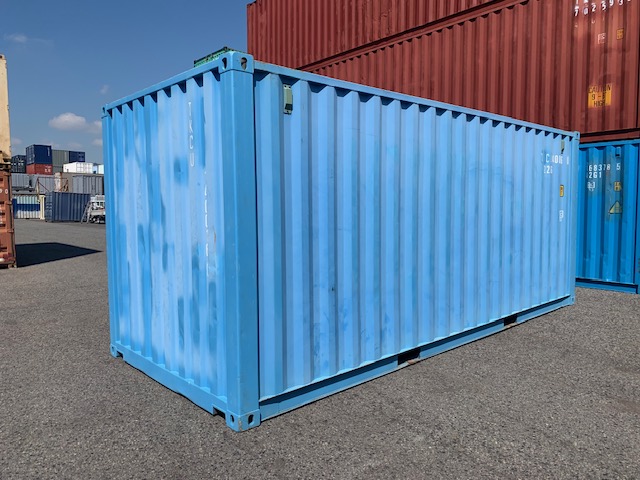 【神戸】中古20ft ドライスチールコンテナ 右パネル3mシャッター付き TKCU1400160
