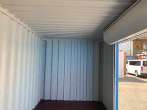 【神戸】中古20ft ドライスチールコンテナ 右パネル3mシャッター付き TKCU1400160