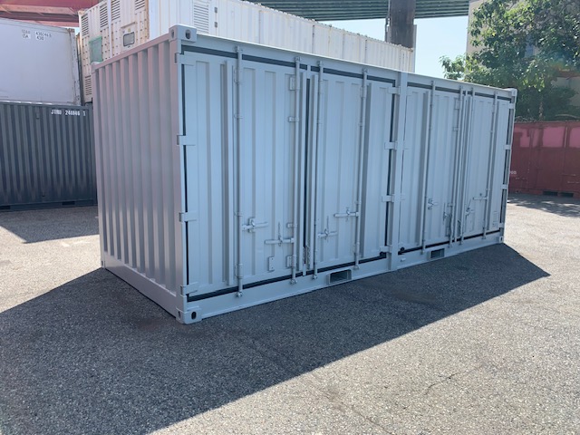 【神戸】☆美品　中古20ft サイドオープンコンテナ　　　　　　　　　　　　グレー塗装　TKCU480138