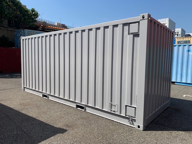 【神戸】☆美品　中古20ft サイドオープンコンテナ　　　　　　　　　　　　グレー塗装　TKCU480138