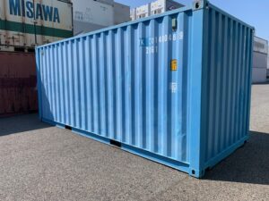 【神戸】中古20ft ドライスチールコンテナ 左パネル3mシャッター付き TKCU1400489