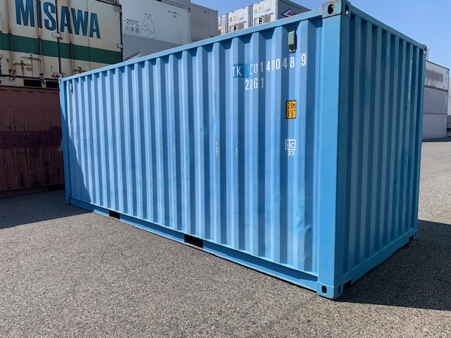 【神戸】中古20ft ドライスチールコンテナ 左パネル3mシャッター付き TKCU1400489