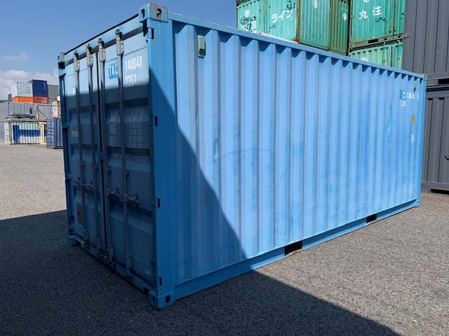 【神戸】中古20ft ドライスチールコンテナ 左パネル3mシャッター付き TKCU1400489