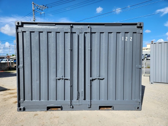 中古12FTドライスチールコンテナ No122 グレー塗装済み