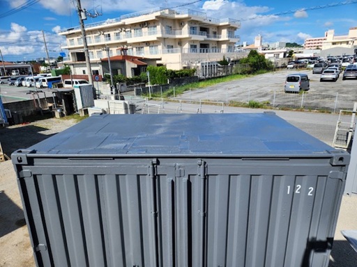 中古12FTドライスチールコンテナ No122 グレー塗装済み