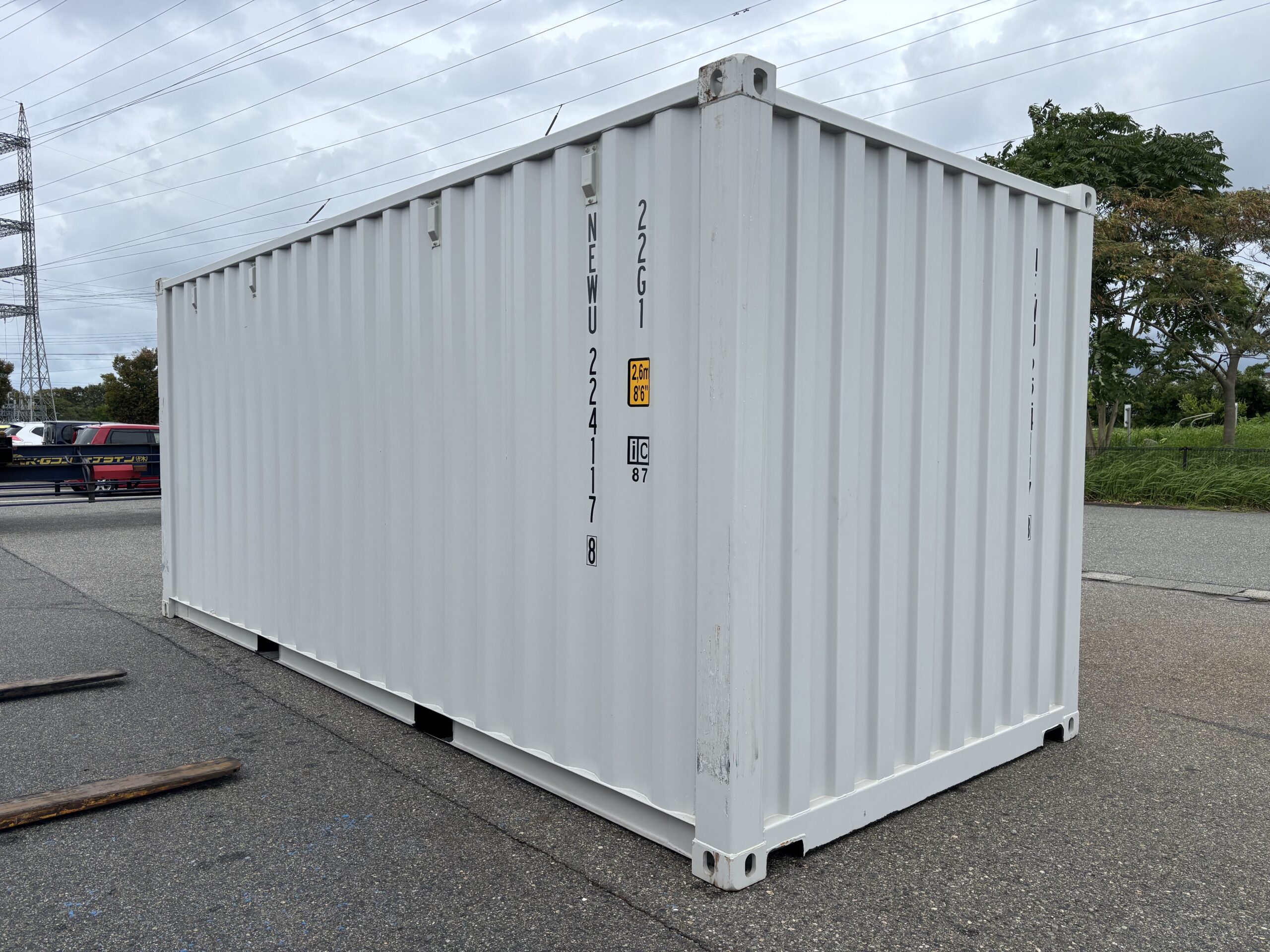 【北陸】新造20ft ドライスチールコンテナ（ライトグレー）