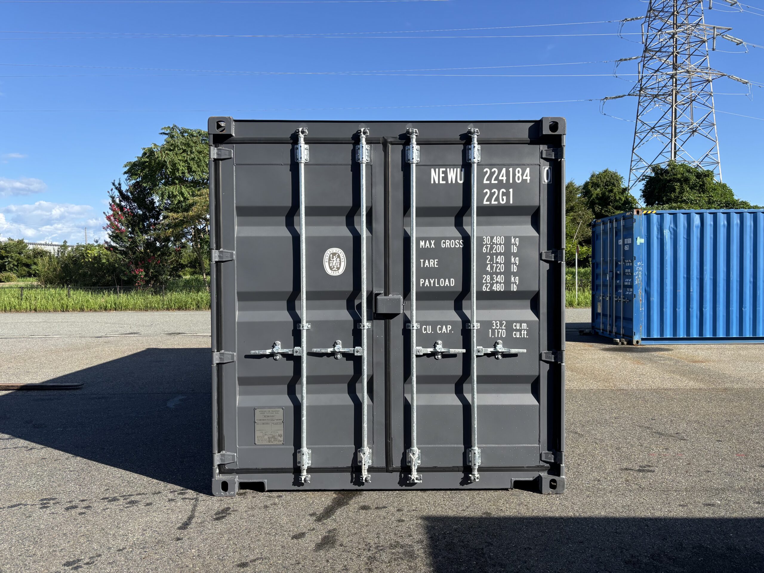 【北陸】新造20ft ドライスチールコンテナ（ダークグレー）