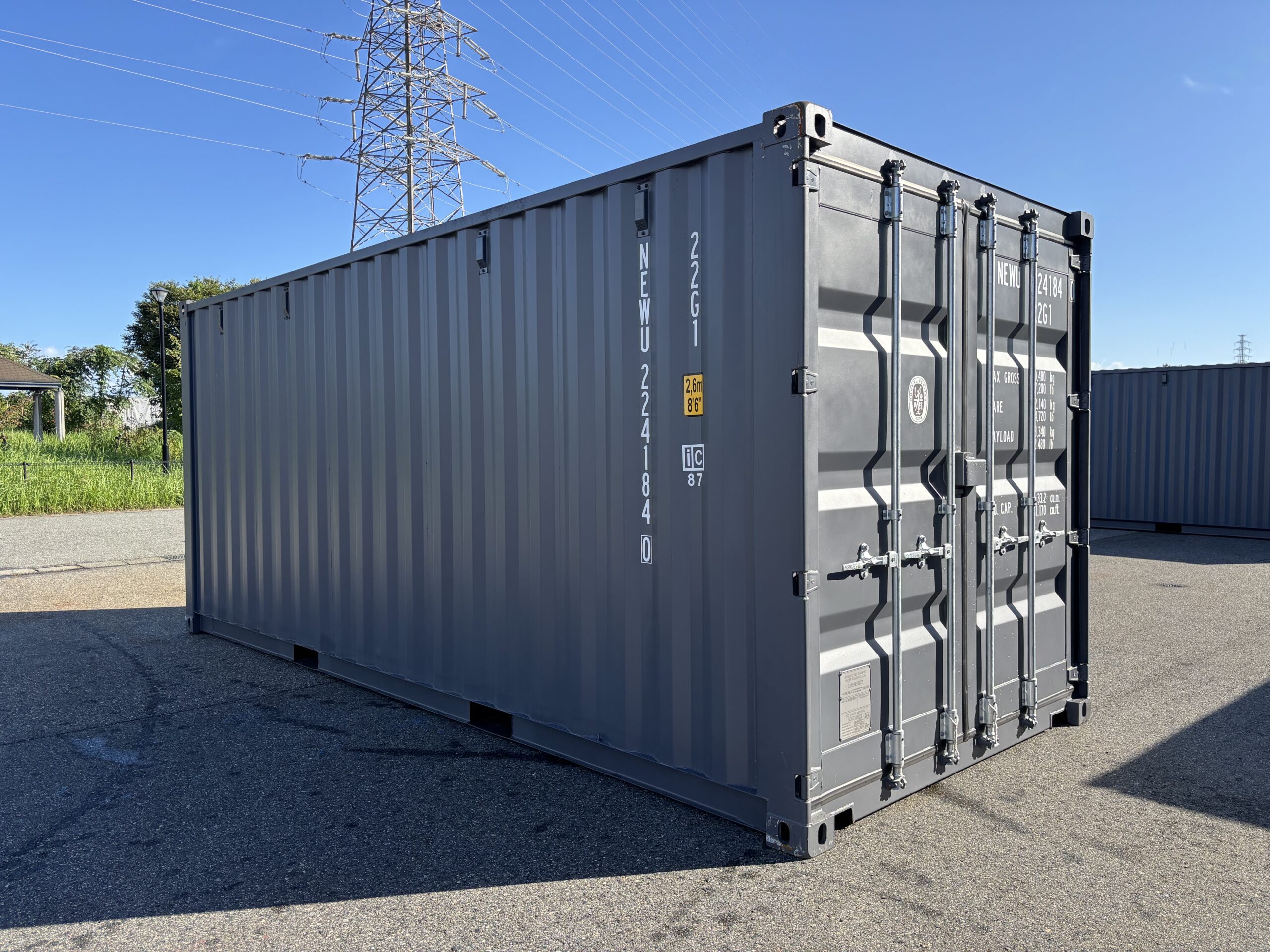 【北陸】新造20ft ドライスチールコンテナ（ダークグレー）