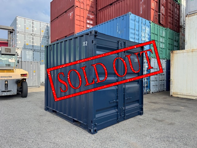 【神戸】中古10FT ドライスチールコンテナ（妻側ドア）　No.202