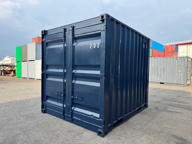 【神戸】中古10FT ドライスチールコンテナ（妻側ドア）　No.202