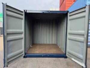 【神戸】中古10FT ドライスチールコンテナ（妻側ドア）　No.202