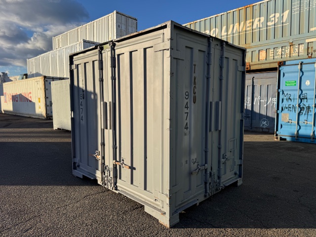【神戸】中古6FT ドライスチールコンテナ（波板タイプ、L面ドア）TKCU9474