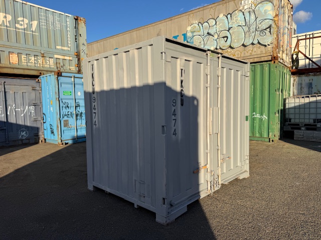 【神戸】中古6FT ドライスチールコンテナ（波板タイプ、L面ドア）TKCU9474