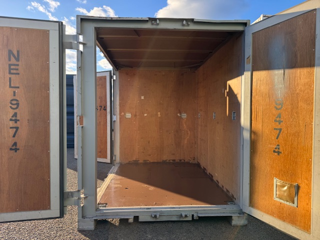 【神戸】中古6FT ドライスチールコンテナ（波板タイプ、L面ドア）TKCU9474