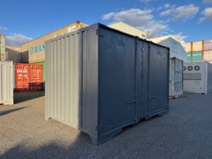 【神戸】中古12FT ドライスチールコンテナ（JRタイプ）　グレー塗装　TKCU935