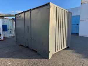 【神戸】中古12FT ドライスチールコンテナ（JRタイプ）　グレー塗装　TKCU935