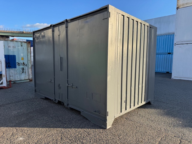 【神戸】中古12FT ドライスチールコンテナ（JRタイプ）　グレー塗装　TKCU935