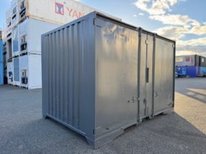 【神戸】中古12FT ドライスチールコンテナ（JRタイプ）　グレー塗装　TKCU935