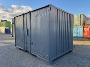 【神戸】中古12FT ドライスチールコンテナ（JRタイプ）　グレー塗装　TKCU935