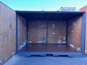 【神戸】中古12FT ドライスチールコンテナ（JRタイプ）　グレー塗装　TKCU935