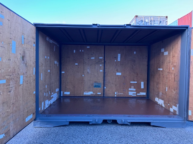 【神戸】中古12FT ドライスチールコンテナ（JRタイプ）　グレー塗装　TKCU935