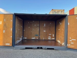 【神戸】中古12FT ドライスチールコンテナ（JRタイプ）　グレー塗装　TKCU935