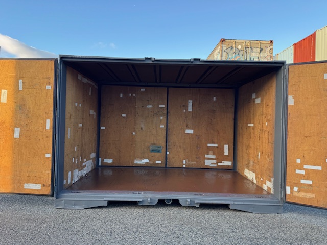 【神戸】中古12FT ドライスチールコンテナ（JRタイプ）　グレー塗装　TKCU935