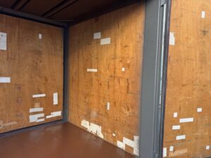 【神戸】中古12FT ドライスチールコンテナ（JRタイプ）　グレー塗装　TKCU935