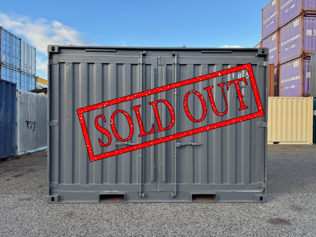 【神戸】中古12FT ドライスチールコンテナ　グレー塗装　TKCU99Y185