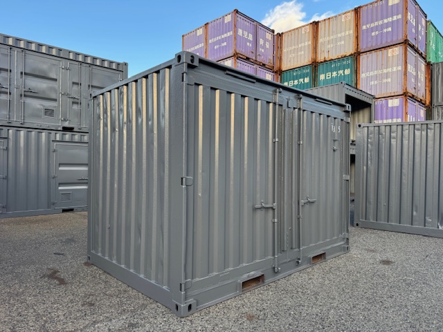 【神戸】中古12FT ドライスチールコンテナ　グレー塗装　TKCU99Y185