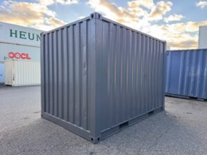 【神戸】中古12FT ドライスチールコンテナ　グレー塗装　TKCU99Y185