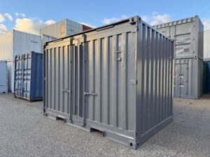 【神戸】中古12FT ドライスチールコンテナ　グレー塗装　TKCU99Y185