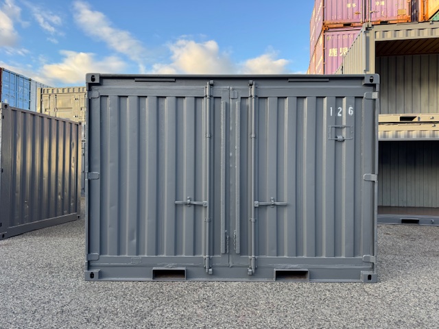 【神戸】中古12FT ドライスチールコンテナ　グレー塗装　TKCU99Y126